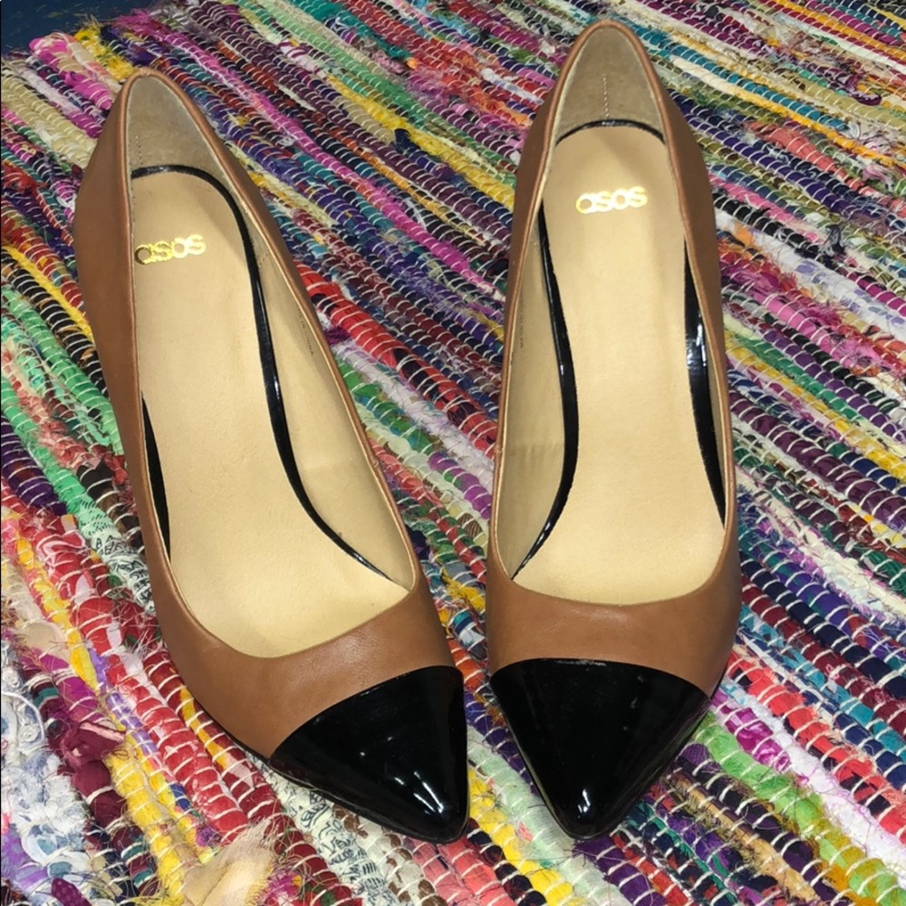 ASOS Black and brown heels, size 6